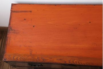 アンティーク家具　古民具・骨董　前面欅材!モダンな時代箪笥(衣装箪笥)(1)