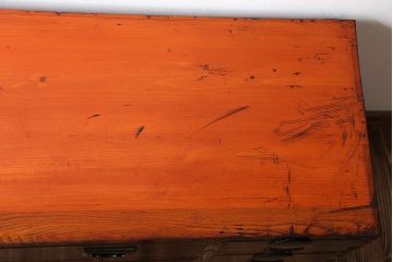 アンティーク家具　古民具・骨董　前面欅材!モダンな時代箪笥(衣装箪笥)(1)