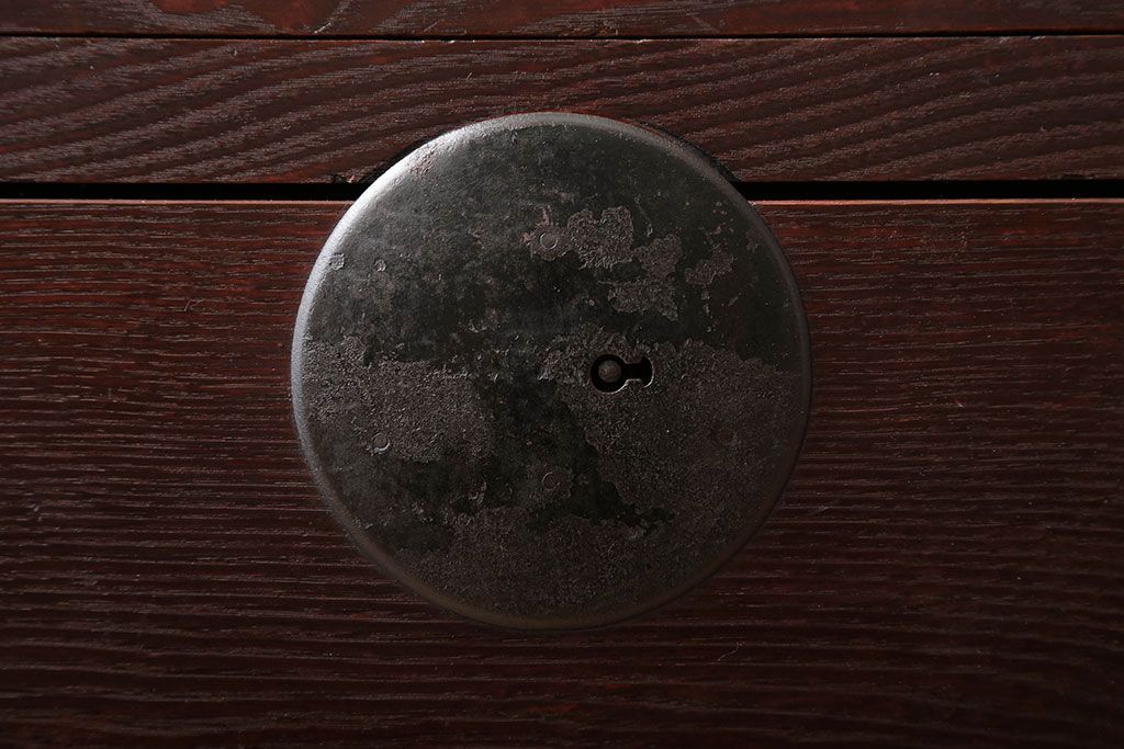 アンティーク家具　古民具・骨董　前面欅材!モダンな時代箪笥(衣装箪笥)(1)