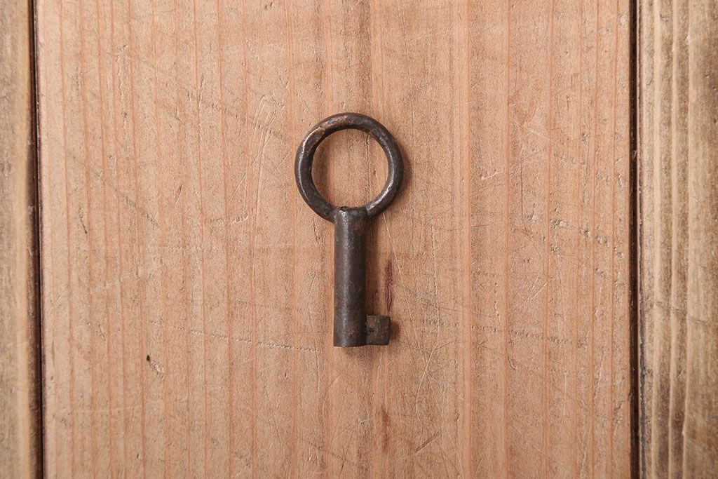 アンティーク家具　古民具・骨董　前面欅材!モダンな時代箪笥(衣装箪笥)(1)