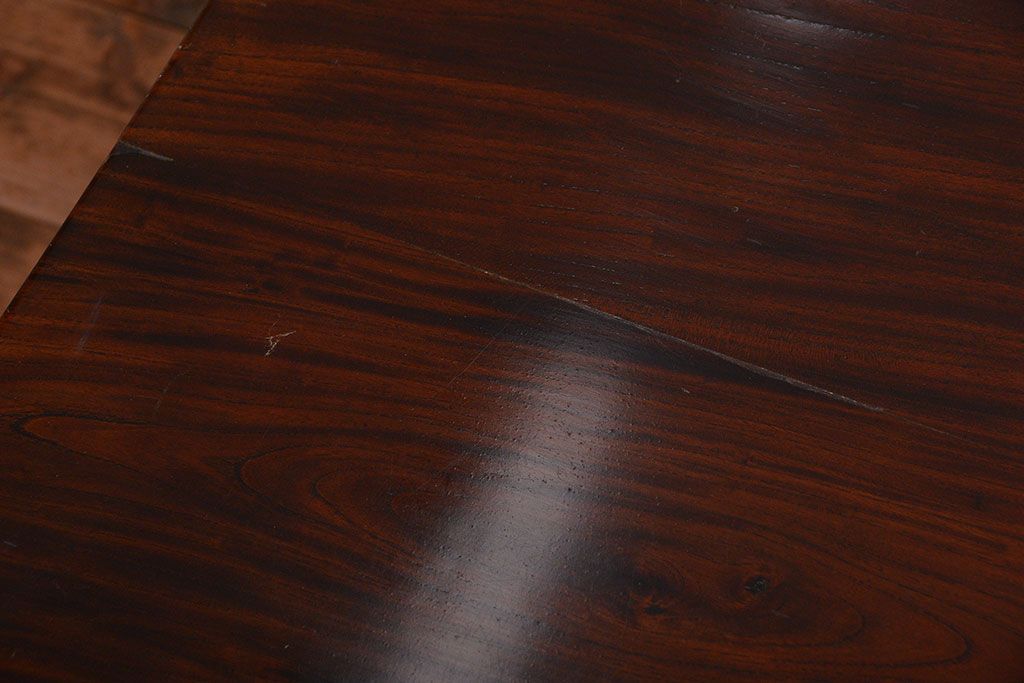 中古　民芸家具　総欅材の高級座卓(センターテーブル)