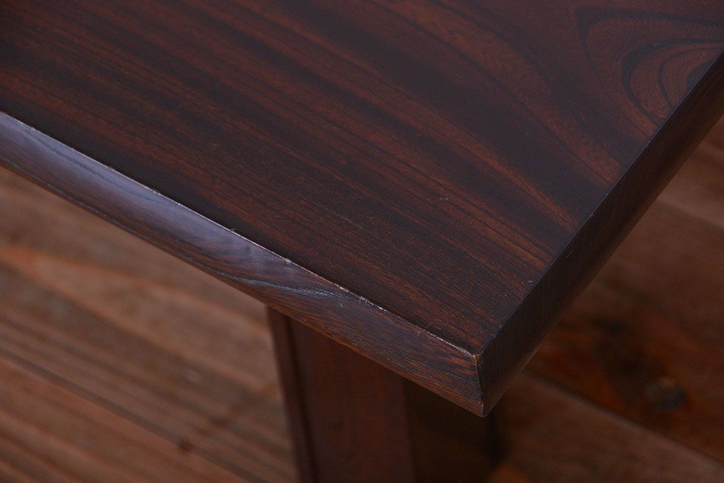 中古　民芸家具　総欅材の高級座卓(センターテーブル)