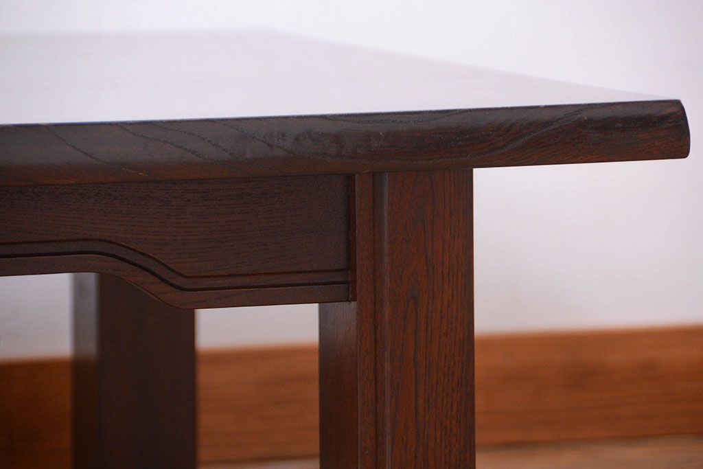 中古　民芸家具　総欅材の高級座卓(センターテーブル)