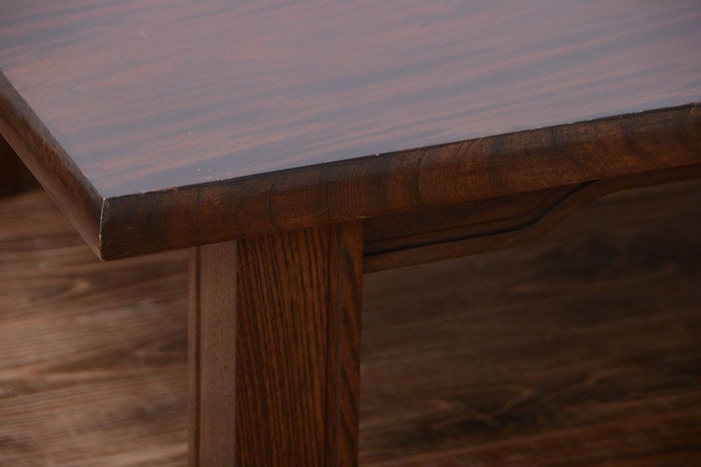 中古　民芸家具　総欅材の高級座卓(センターテーブル)