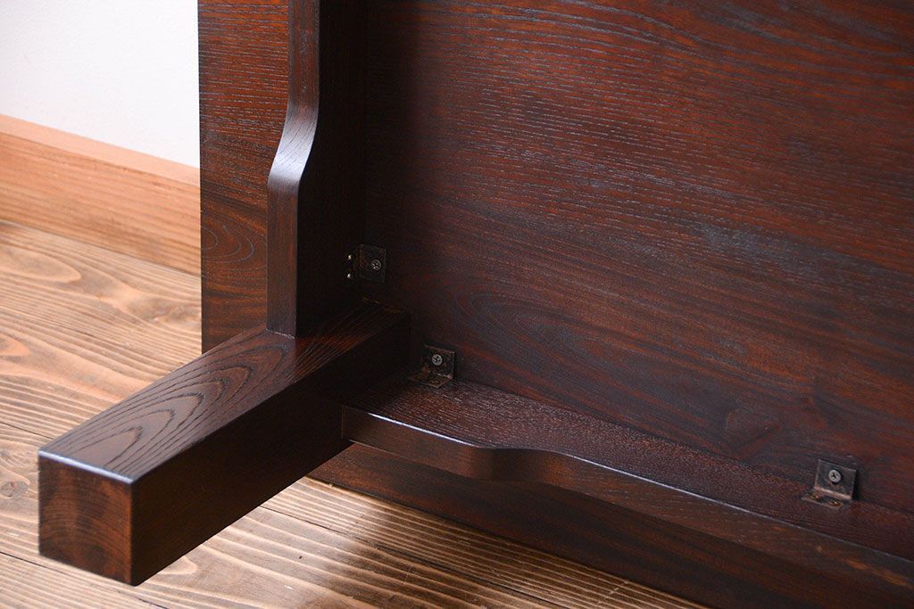 中古　民芸家具　総欅材の高級座卓(センターテーブル)