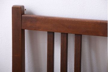 レトロ家具　和製アンティーク　レトロな古いナラ材の小ぶりなチェア(2)