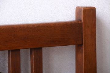 レトロ家具　和製アンティーク　レトロな古いナラ材の小ぶりなチェア(2)