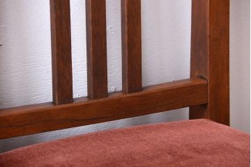 レトロ家具　和製アンティーク　レトロな古いナラ材の小ぶりなチェア(2)