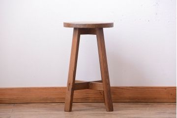 アンティーク家具　和製アンティーク　古い木のシンプルなスツール
