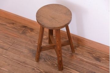 アンティーク家具　和製アンティーク　古い木のシンプルなスツール