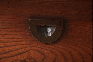 アンティーク雑貨　 古民具・骨董　総欅材!関西火鉢をリメイクした収納付きセンターテーブル(テレビ台)(1)