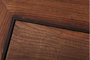 アンティーク雑貨　古民具・骨董　総欅材!関西火鉢をリメイクした収納付きセンターテーブル(テレビ台)(2)