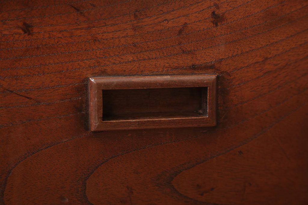 アンティーク雑貨　古民具・骨董　総欅材の古い角火鉢