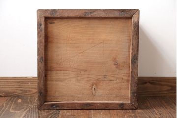 アンティーク雑貨　古民具・骨董　総欅材の古い角火鉢