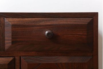 中古　九州民芸家具　高級品!三方欅材の小引き出し