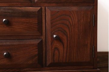 中古　九州民芸家具　高級品!三方欅材の小引き出し