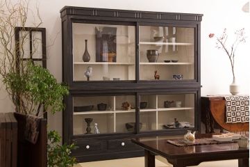 アンティーク家具　アンティークペイント　おしゃれで大きな重ね収納棚