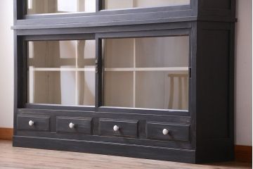 アンティーク家具　アンティークペイント　おしゃれで大きな重ね収納棚