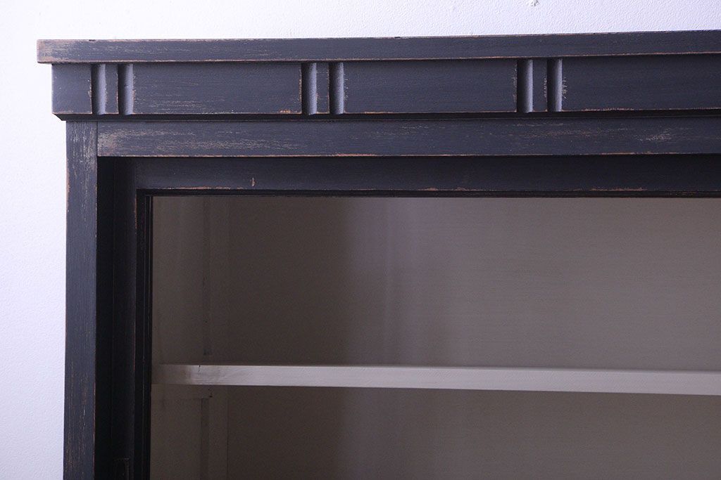 アンティーク家具　アンティークペイント　おしゃれで大きな重ね収納棚
