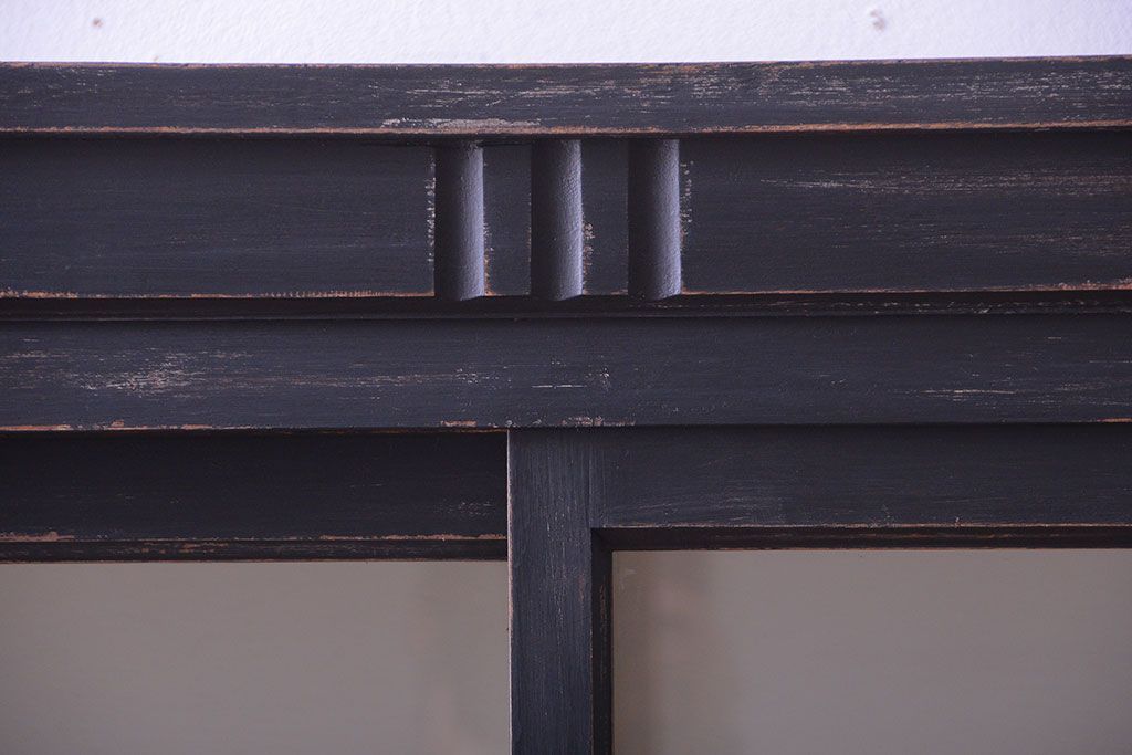 アンティーク家具　アンティークペイント　おしゃれで大きな重ね収納棚