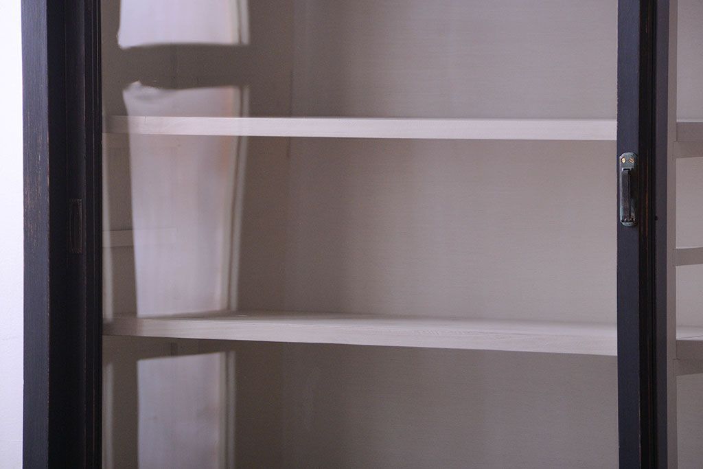 アンティーク家具　アンティークペイント　おしゃれで大きな重ね収納棚