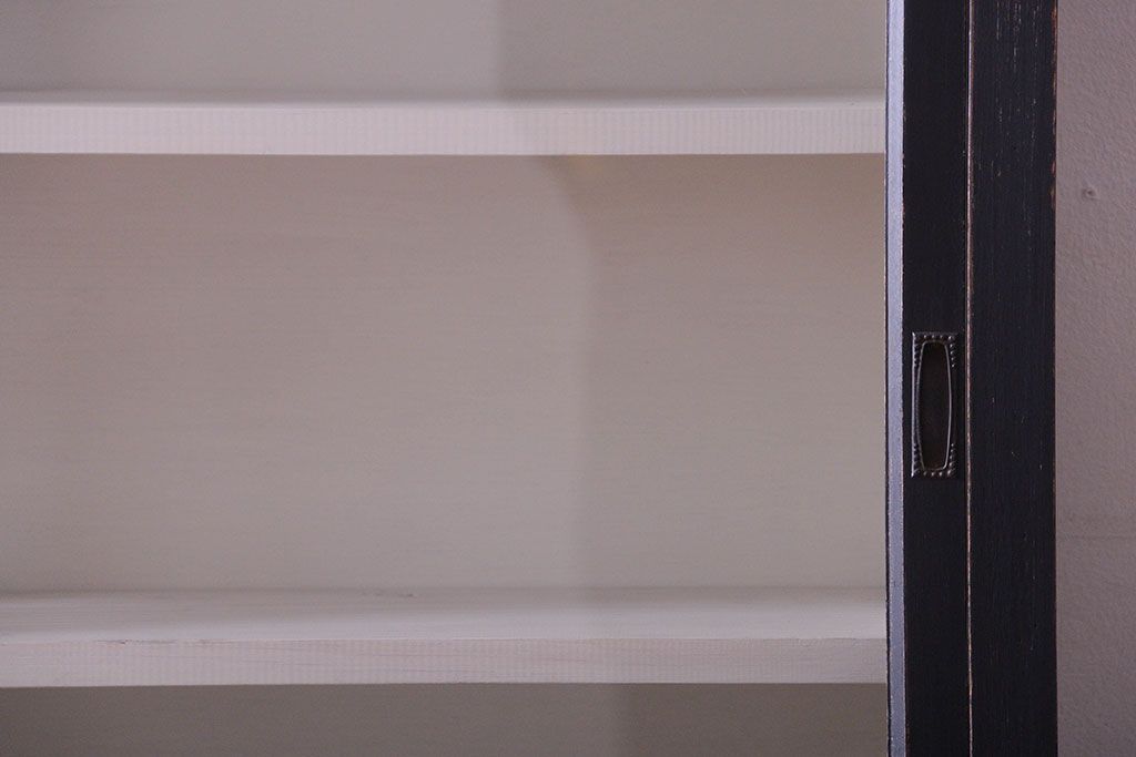 アンティーク家具　アンティークペイント　おしゃれで大きな重ね収納棚