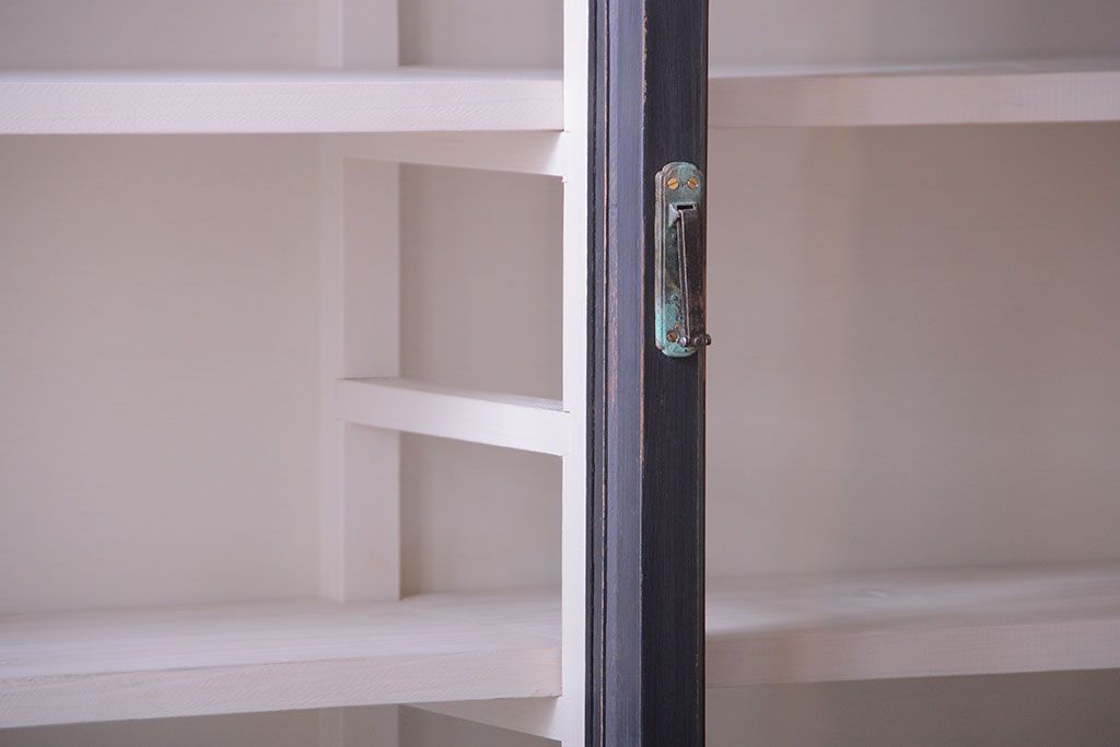 アンティーク家具　アンティークペイント　おしゃれで大きな重ね収納棚