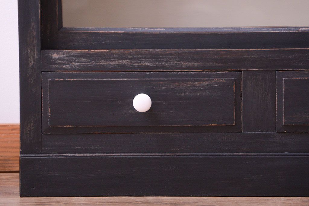 アンティーク家具　アンティークペイント　おしゃれで大きな重ね収納棚