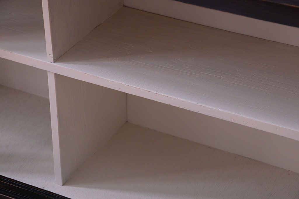 アンティーク家具　アンティークペイント　おしゃれで大きな重ね収納棚