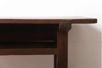 レトロ家具　和製アンティーク　古い学校のレトロな横長テーブル(作業台)