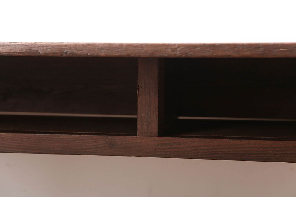 レトロ家具　和製アンティーク　古い学校のレトロな横長テーブル(作業台)