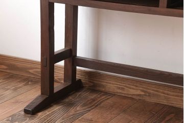 レトロ家具　和製アンティーク　古い学校のレトロな横長テーブル(作業台)