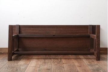 レトロ家具　和製アンティーク　古い学校のレトロな横長テーブル(作業台)