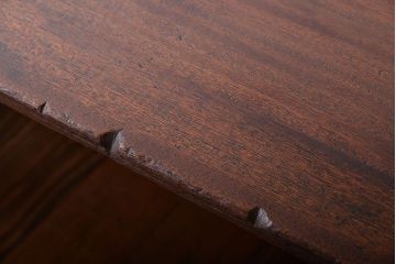 レトロ家具　和製アンティーク　古い学校のレトロな横長テーブル(作業台)(2)