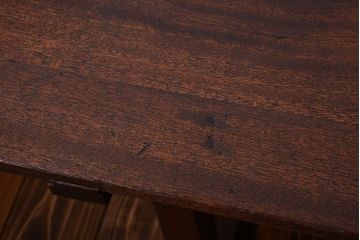 レトロ家具　和製アンティーク　古い学校のレトロな横長テーブル(作業台)(2)