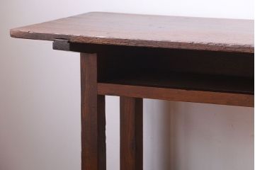 レトロ家具　和製アンティーク　古い学校のレトロな横長テーブル(作業台)(2)