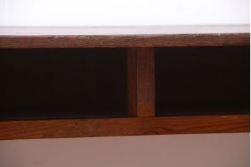 レトロ家具　和製アンティーク　古い学校のレトロな横長テーブル(作業台)(2)