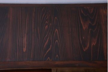 アンティーク家具　古民具・骨董　框が欅材!漆が綺麗な水屋箪笥ローボード(テレビ台、キャビネット、収納棚)