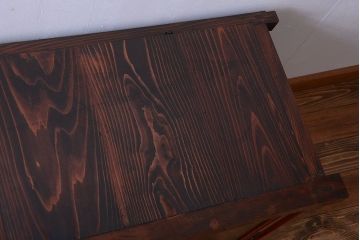 アンティーク家具　古民具・骨董　框が欅材!漆が綺麗な水屋箪笥ローボード(テレビ台、キャビネット、収納棚)