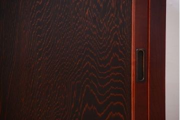 アンティーク家具　古民具・骨董　框が欅材!漆が綺麗な水屋箪笥ローボード(テレビ台、キャビネット、収納棚)