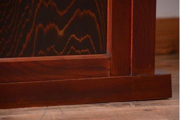 アンティーク家具　古民具・骨董　框が欅材!漆が綺麗な水屋箪笥ローボード(テレビ台、キャビネット、収納棚)