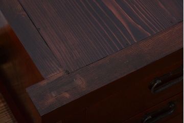 アンティーク家具　古民具・骨董　六尺　デザインガラスがモダンでお洒落な水屋箪笥テレビボード