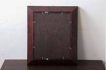 アンティーク雑貨　中古　北海道民芸家具　長方形の壁掛けフレーム(ウォールフレーム)