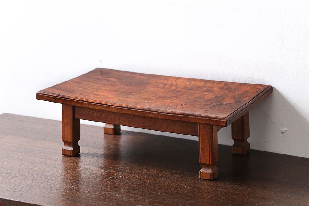 アンティーク家具　和製アンティーク　総欅材の小さな花台