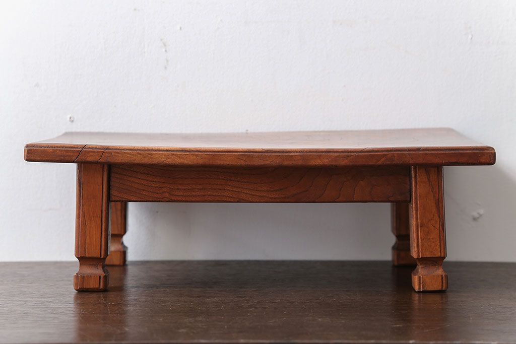 アンティーク家具　和製アンティーク　総欅材の小さな花台