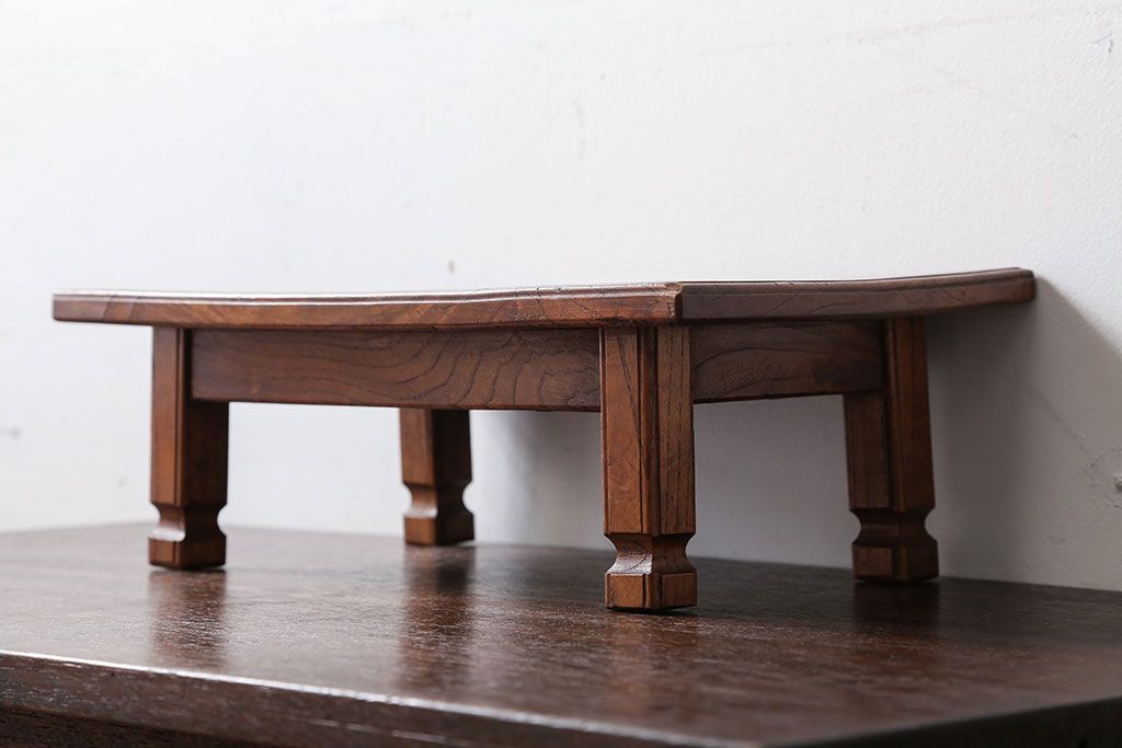 アンティーク家具　和製アンティーク　総欅材の小さな花台