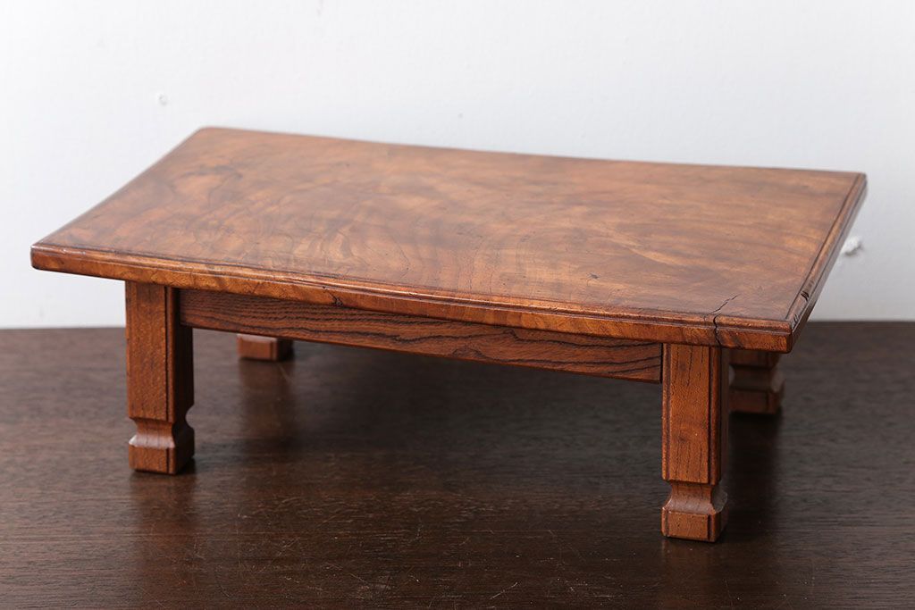 アンティーク家具　和製アンティーク　総欅材の小さな花台