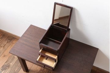 中古　北海道民芸家具　化粧箱(コスメケース)