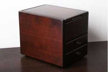 中古　北海道民芸家具　化粧箱(コスメケース)