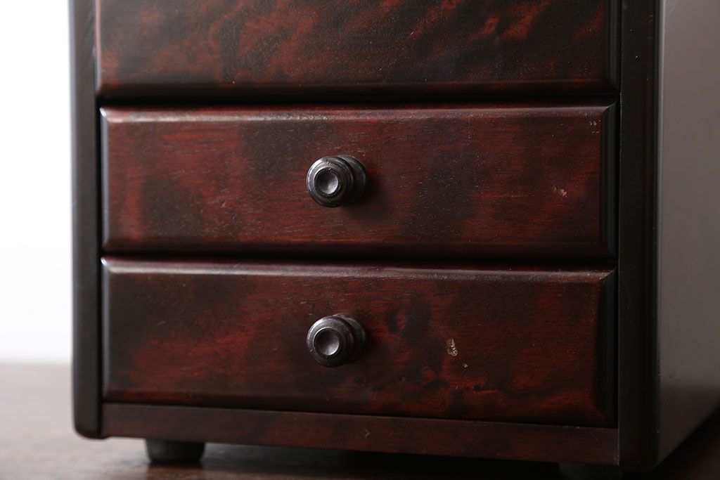 中古　北海道民芸家具　化粧箱(コスメケース)